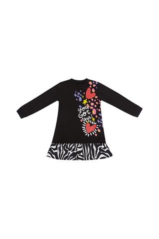 Denokids Mshb&g Zebra Kalpli Kız Çocuk Elbise Renkli Çok Renkli