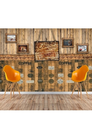 Kendinden Yapışkanlı Kahve Köşesi Mutfak Salon Kafe Duvar Kağıdı Paneli 70x70cm 1 Adet Nw171