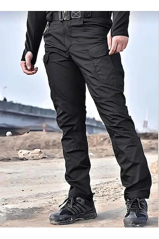 Tactical Outdoor Çok Cepli Pantolon Ripstop Yırtılmaz Kumaş Siyah