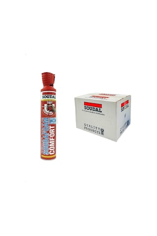 Soudal Soudafoam Comfort Poliüretan Köpük, 750ml, 12'li Koli, Akıllı Tabanca Sistemli