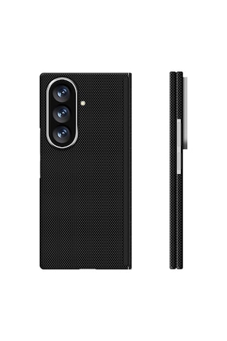 Samsung Uyumlu Galaxy Z Fold 7 Uyumlu Kılıf M-safe Şarj Özellikli Zore Paris Zerre Sert Pc Kapak Siyah