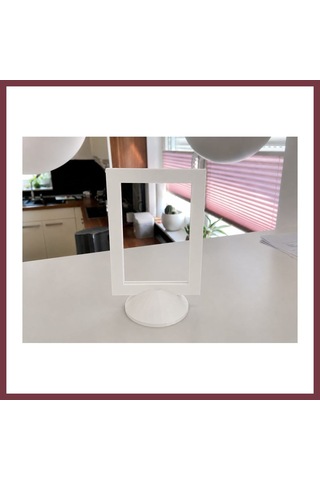 Storeşahin 3d Baskı Modern Fotoğraf Çerçevesi - Masaüstü Ve Raf Üstü Dekoratif Resimlik-beyaz Shn0720