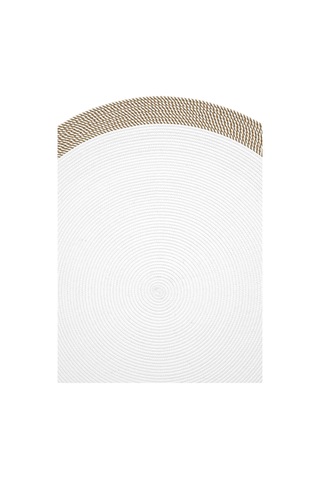 Cool Halı Luke 875 Beyaz Yuvarlak Halı Bohem Örgü Hasır Kilim Dekoratif Mutfak Balkon Banyo Halısı