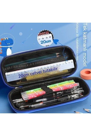 Jolıta-ıqp39f36 Öğrenci Kalem Kutusu Erkek Kalem Kutusu Kız Sevimli Yaratıcı Kalem Kutusu Çocuk 3d Kalem Kutusu-lacivert