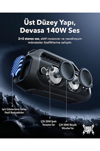 Anker Soundcore Boom 2 Plus 140 W Bluetooth Hoparlör