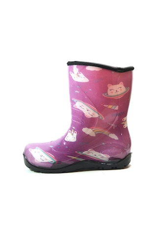 Onlo Ayakkabı Y.001 Fuşya Su Geçirmez Kız Çocuk Yağmur Çizme Fuşya