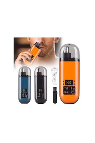 2 In 1 Elektrikli Burun Saç Kesme Makası Şarj Edilebilir Çok Kinetik Tıraş Orange