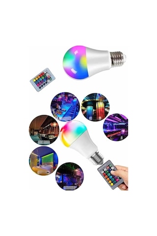 Bay Ayarlanabilir Parlaklık Rgb Led Ampul Beyaz Lamba Ve Renkli Ampul Najmaddin Standart 65471886