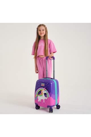 Coral High Kids Mor Su Yeşili Unicorn Desenli Çocuk Valizi 16729
