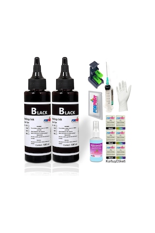 Hp 305 Siyah Kartuş Uyumlu Dolum Seti. Hp Deskjet 2720/2721/4120