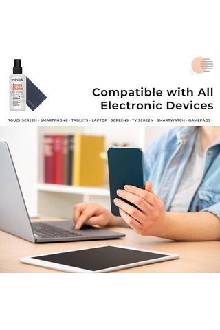 Telefon, Tablet Ve Bilgisayar İçin Ekran Temizleyici Sprey & Mikrofiber Bez 100ml