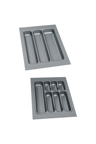 37/49 Cm 2'li Takım Cekmece Içi Kasıklık Ve Kepçelik Grı 30/40 Cm Kadar Kesılebılır 