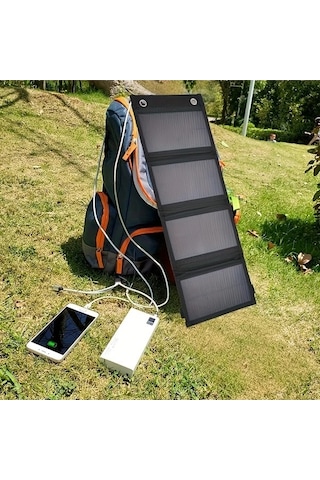 Besthome1 Dream011 4 Katlı Güneş Paneli 48.18x18.49 Cm Usb Power Bank, Kamp Şarj Cihazı