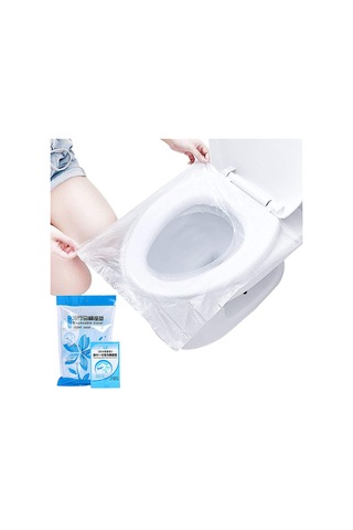 50 Adet Biyobozulur Klozet Kapağı Poşeti Seyahat Tipi Taşınabilir Klozet Kılıfı 95176428