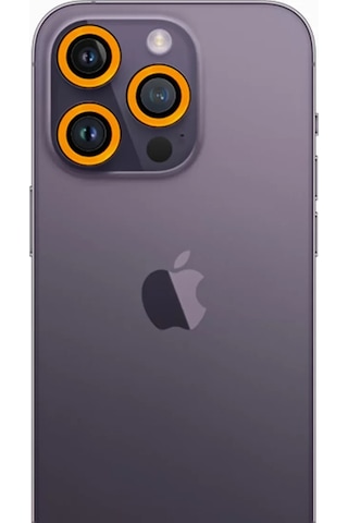 Newface Apple Uyumlu iPhone 12 Pro Max Neon Fosforlu Kamera Lens - Sarı,