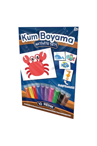 Sevimli Yengeç Kum Boyama Aktivite Seti