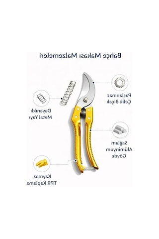 Paslanmaz Çelik Bahçe Budama Makası, Ergonomik Tasarım Ve Keskin Bıçak