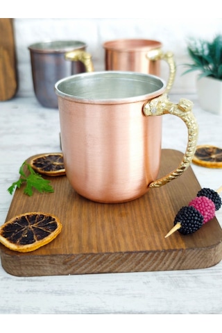 Modabakir Kupa Bardak Bakır Premium Metalik