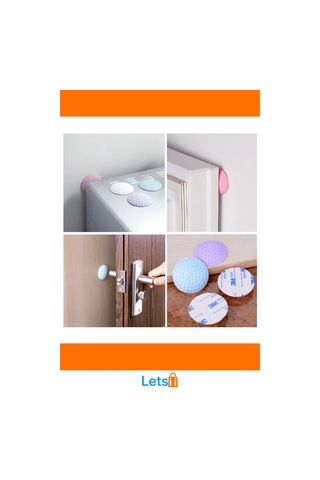 Beyaz Silikon Kapı Duvar Koruyucu Tampon 4'lü Paket Çok Renkli