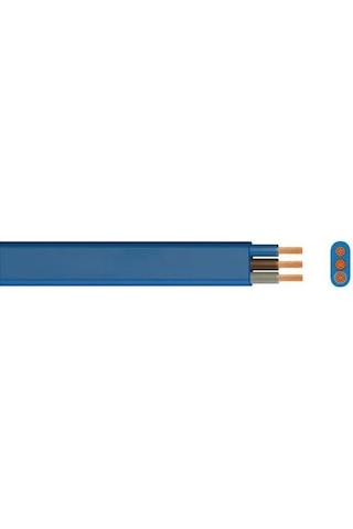Hitit 3x2.5 Mavi Yassı %100 Bakır Ttr Kablo / 100 Metre