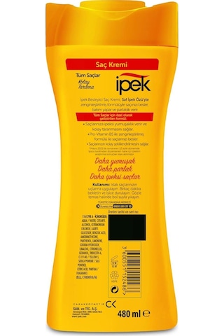Saf Özü Saç Kremi Provitamin B5 Kolay Tarama Tüm Saçlar 480 Ml