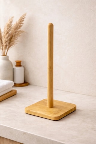 Bambu Kare Model Kağıt Havluluk Mutfak Düzenleyici Kare