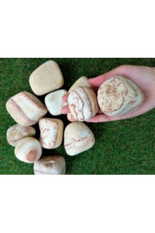 Sarı Çizgili Dolomit 4 Kg 6-10 Cm Sarı Dolomit Taş