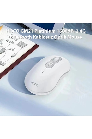 Hoco Gm21 Platinium 1600dpi 2.4g Bluetooth Kablosuz Optik Mouse- 5775