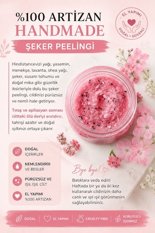 Hollywood Glow Sugar Scrub Body Butter Keshlee Farm Şeker Peelingi Pembe
