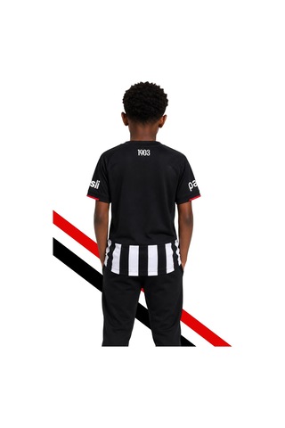 Lisanslı Adidas Beşiktaş Forma 25-26 Sezon Çubuklu Çocuk Forması Siyah-beyaz