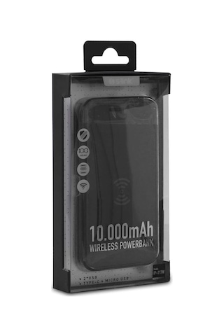 S-Link IP-217W 10000 mAh LCD Ekranlı Taşınabilir Şarj Cihazı Powerbank Siyah