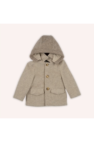 Erkek Çocuk Kapüşonlu Kaşe Kaban Bej 2421bb28001-4946 001