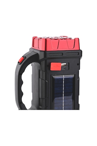 POWERMASTER HB-1678 SOLARLI USB ÇIKIŞLI ŞARJ EDİLEBİLİR 38 WATT KAMP FENERİ