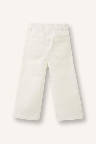 Defacto Wıde Leg Fiyonk Nakışlı Gabardin Pantolon Kız Bebek G8150a526spwt34 Beyaz-wt34