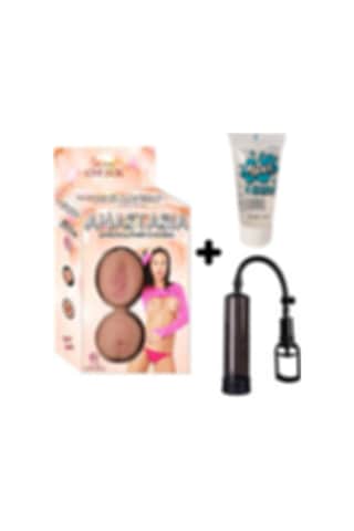Truva Shop Anastasia 3 Işlevli Kaliteli Şişme Bebek +Penis Vakum Pompası+Jel