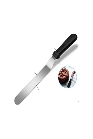 2li Set Hamur Şekillendirici Eğik Pasta Spatulası +metal Hamur Kesici Kazıyıcı Spatula Renkli