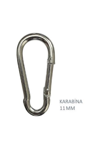 Galvanizli Karabina, 11 Mm, Askı, Çengel, Kanca, Anahtarlık