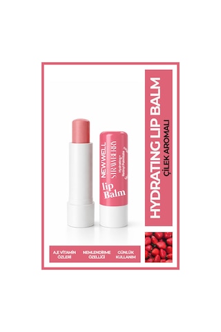 Strawberry Hydrating Lip Balm Çilek Aromalı Nemlendirici Dudak Bakım Kremi 4 Gr