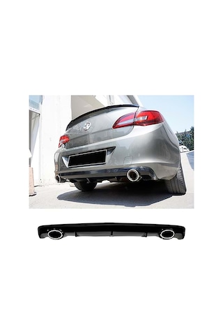 Opel Astra J Sedan Opc Difüzör + Egzoz Görünüm Parlak Siyah Difizör 2011 Ve Üzeri Arka+bodykit+ek