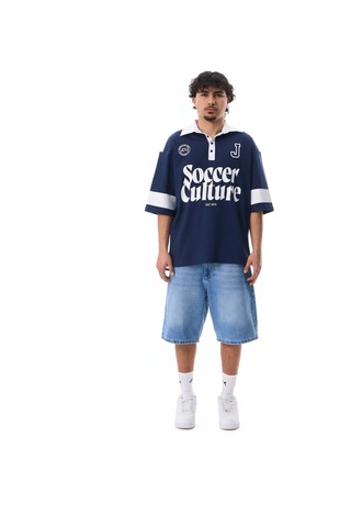 More Black Soccer Culture Baskılı Polo Yaka Premium Oversize Tshirt Parlament