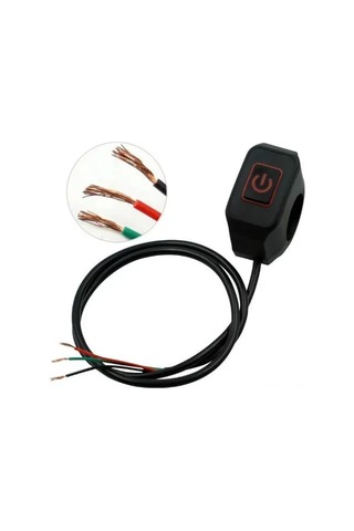 Reedark Motosiklet 22mm Saplı Su Geçirmez Anahtar, 12v/10a Yeşil Işıkli Fonksiyonel Aksesuar Fare, Ek Işık, Cihaz Soketi Kontrolü