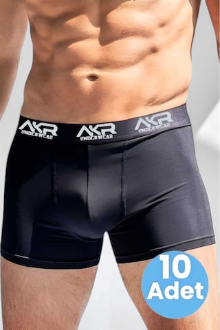Uniquetrenders Erkek Likralı 10'lu Boxer Siyah
