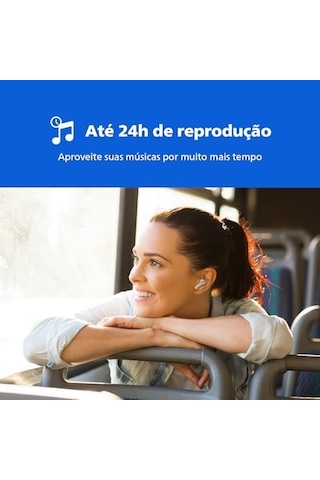 Tws Kablosuz Bluetooth Kulaklık, Mikrofonlu, Bar Tasarımlı, Ipx4 Ve 24 Saatlik Toplam Güç Kaynağı, Beyaz Tat1109wt/00