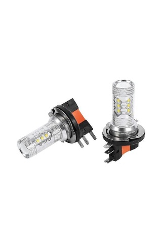 2 Adet 80w H15 Led Ampul Beyaz Araba Far Ampulleri Led Gündüz Farı Ampulü Değişimi