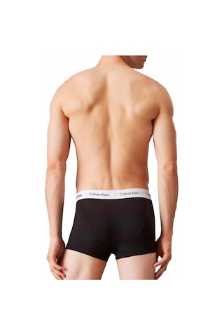 Calvin Klein Erkek Pamuklu Slim Fit Beli Elastik Bantlı Pamuklu 3'lü Siyah Boxer Lv00nb4389-ub1-8729 Siyah