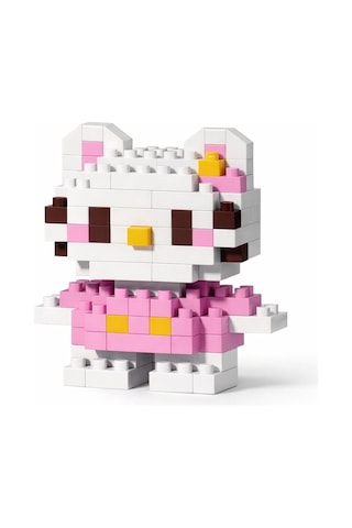 Bricks 3d Puzzle Yapı Blokları Seti - Pembe Hello Kitty