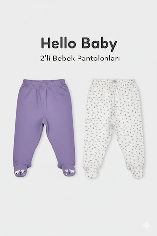 Hellobaby 2li Lila Pantolon Seti