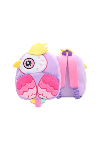 Suofeng Küçük Çocuklar İçin Mor Baykuş Desenli Plüş Sırt Çantası - 3-5 Yaş Okul Çantası, Erkek-kız Çocuklar, Hafif Ve Konforlu Pembe