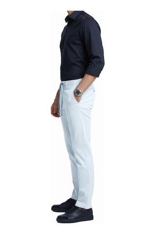 Deepsea Erkek Buz Mavisi Esnek Kumaş Slim Fit Beli Lastikli Günlük Spor Pantolon 2601070 Buz Mavisi