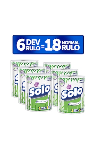 Solo Dev Rulo Bambu Kağıt Havlu 6'lı
